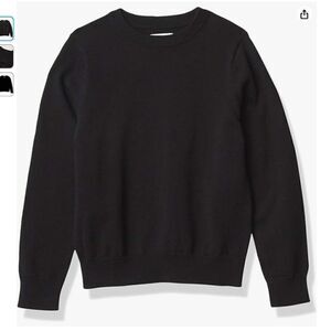 5/$25 Amazon Essentials Boys Black Crewneck Sweatshirt Size Small